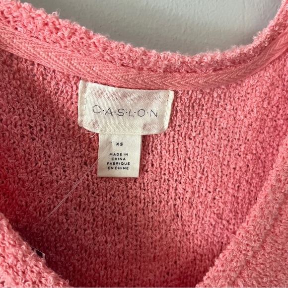 Caslon Bright Pink V-Neck Oversize Sweater X-Smalll - Picture 4 of 8